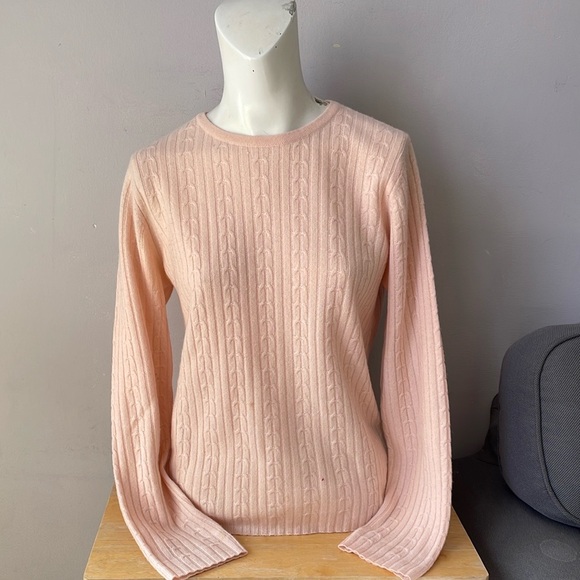 Charter Club 100% Cashmere Cable Knit Heather Sweater - Picture 1 of 8